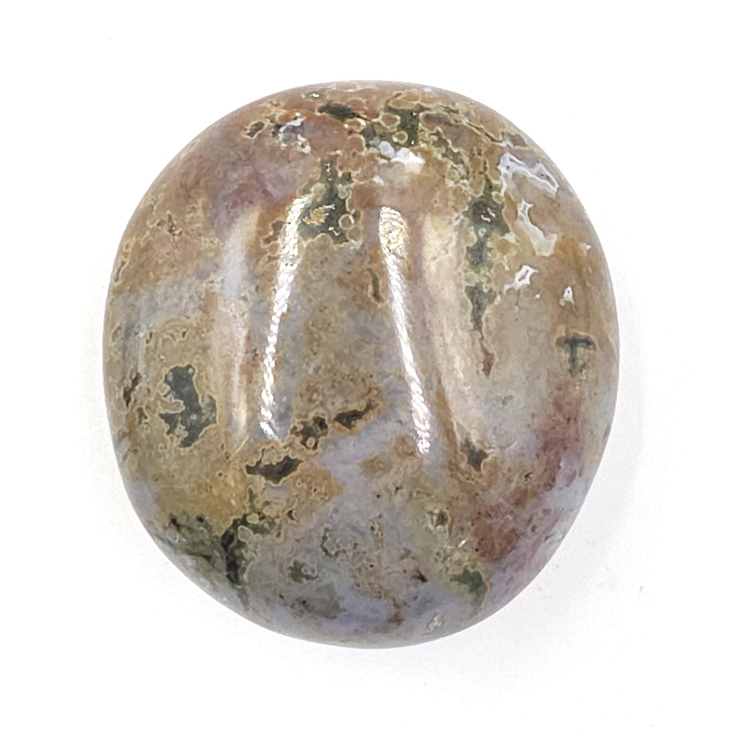 Large Ocean Jasper Palm Stone – Emotional Balance, Nurturing & Earth–Ocean Healing Crystal, 155g