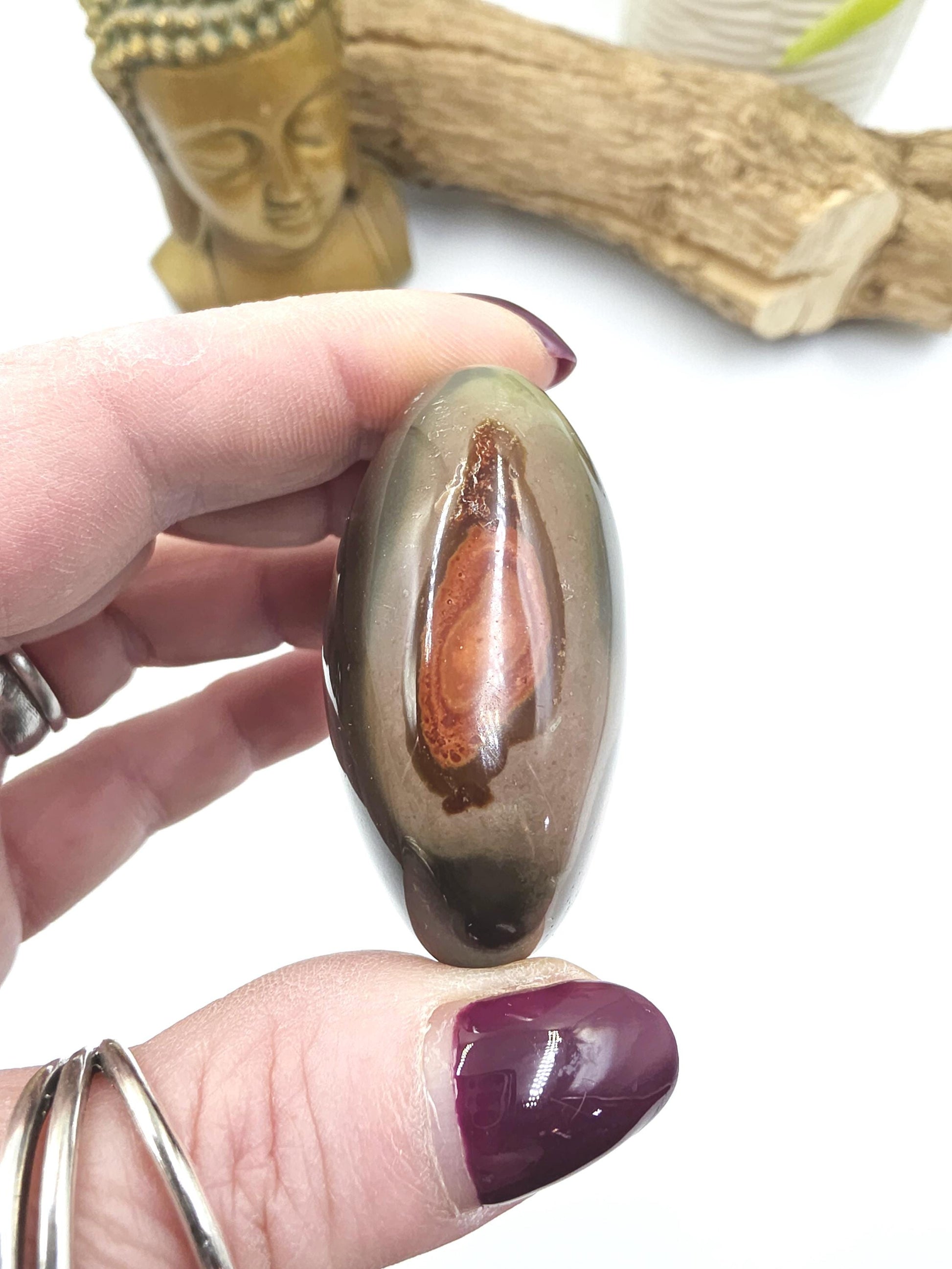 Polychrome Jasper Palm Stone – Grounding, Strength & Nurturing Energy Crystal, 80g