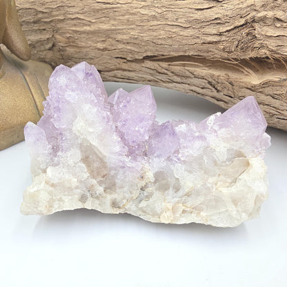 Amethyst Spirit Quartz Cluster - Spiritual Protection, Harmony & High-Vibration Healing Crystal, 255g