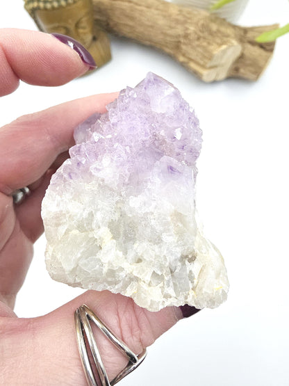 Amethyst Spirit Quartz Cluster - Spiritual Protection, Harmony & High-Vibration Healing Crystal, 255g