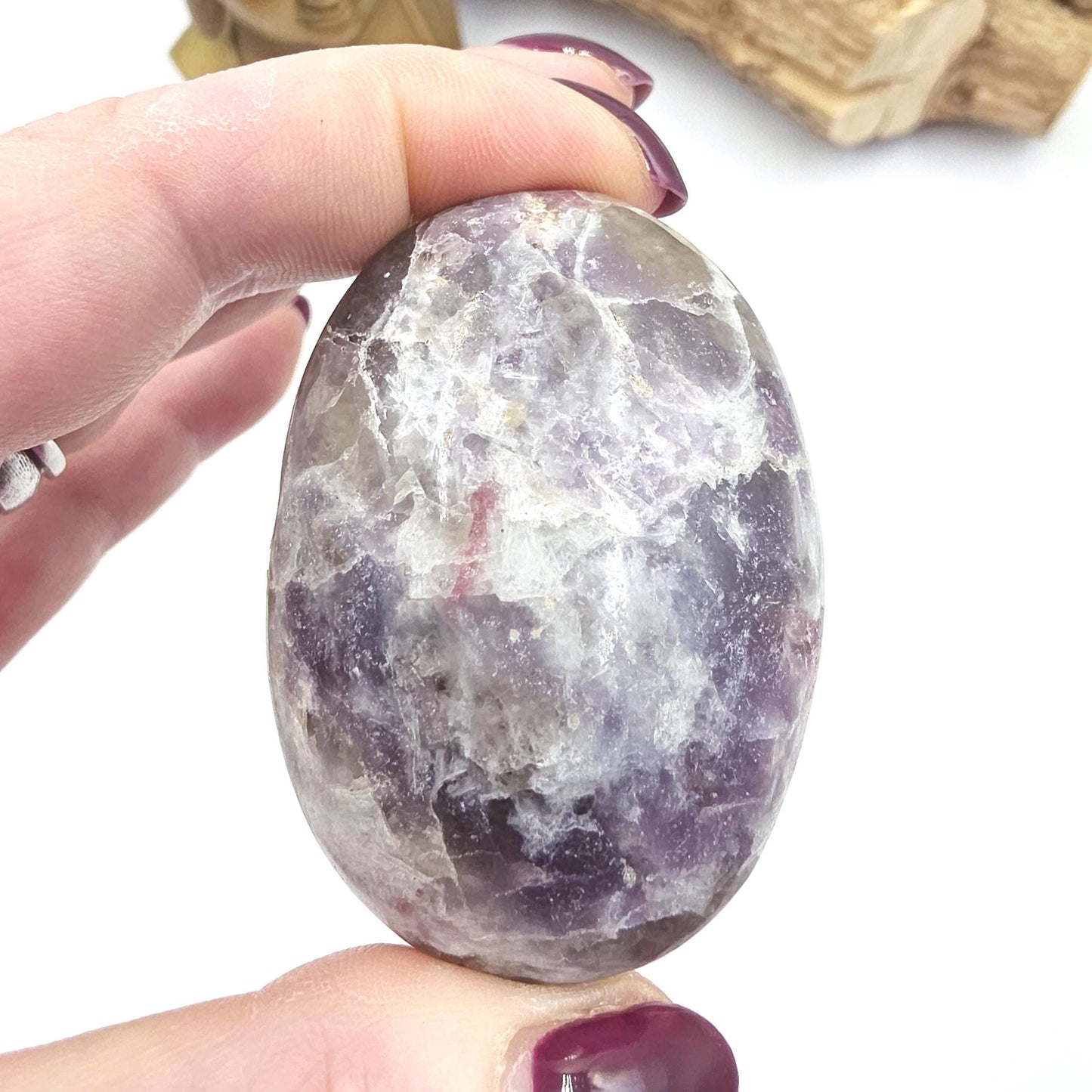 Unicorn Stone Palm Stone (Pegmatite) – Calm, Comfort & Emotional Healing Crystal, 110g