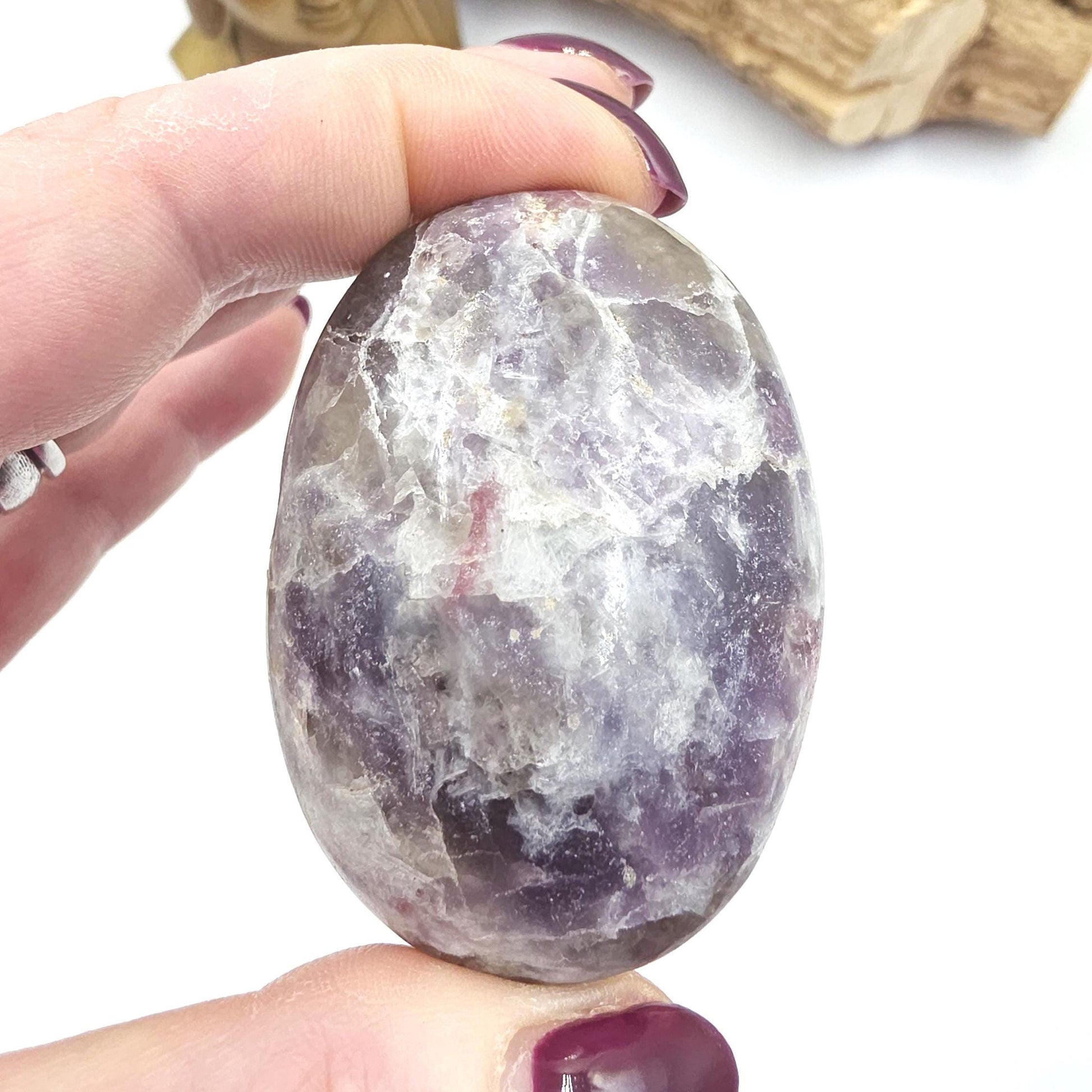 Unicorn Stone Palm Stone (Pegmatite) – Calm, Comfort & Emotional Healing Crystal, 110g