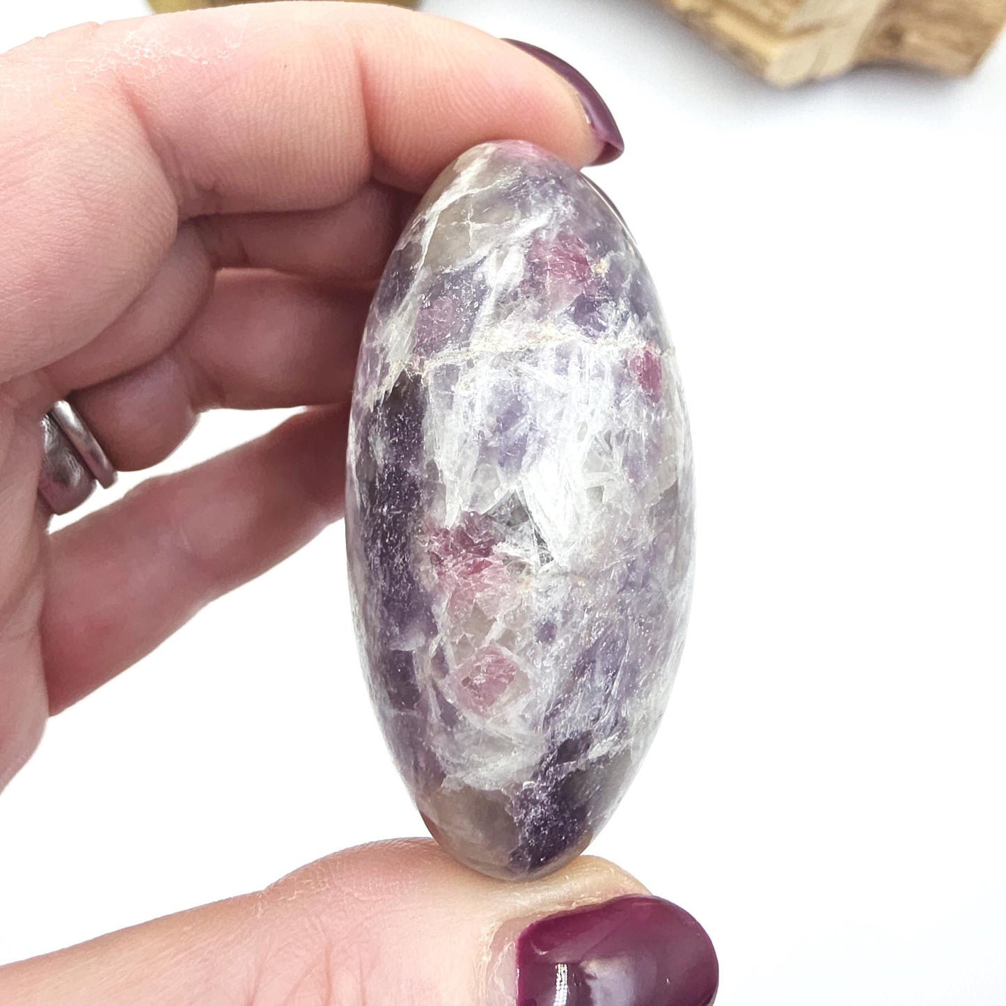 Unicorn Stone Palm Stone (Pegmatite) – Calm, Comfort & Emotional Healing Crystal, 110g
