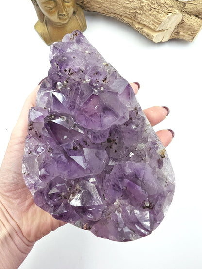 Large Amethyst Rutilated Quartz Cluster – Spiritual Clarity, Amplified Energy & Intuitive Insight Crystal, 1740g