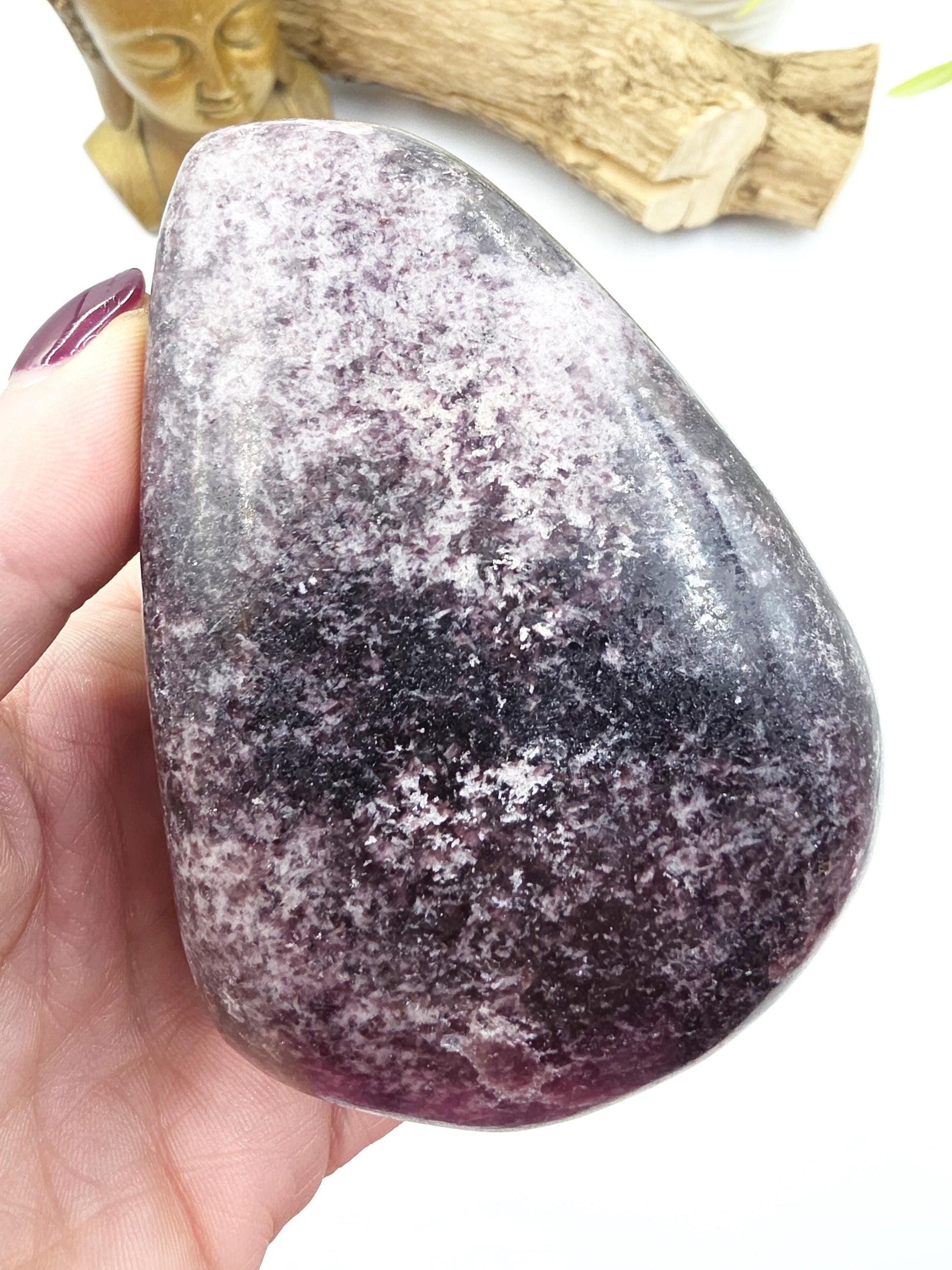 Dark Lepidolite Freeform – Stress Relief, Emotional Balance & Calming Healing Crystal, 665g
