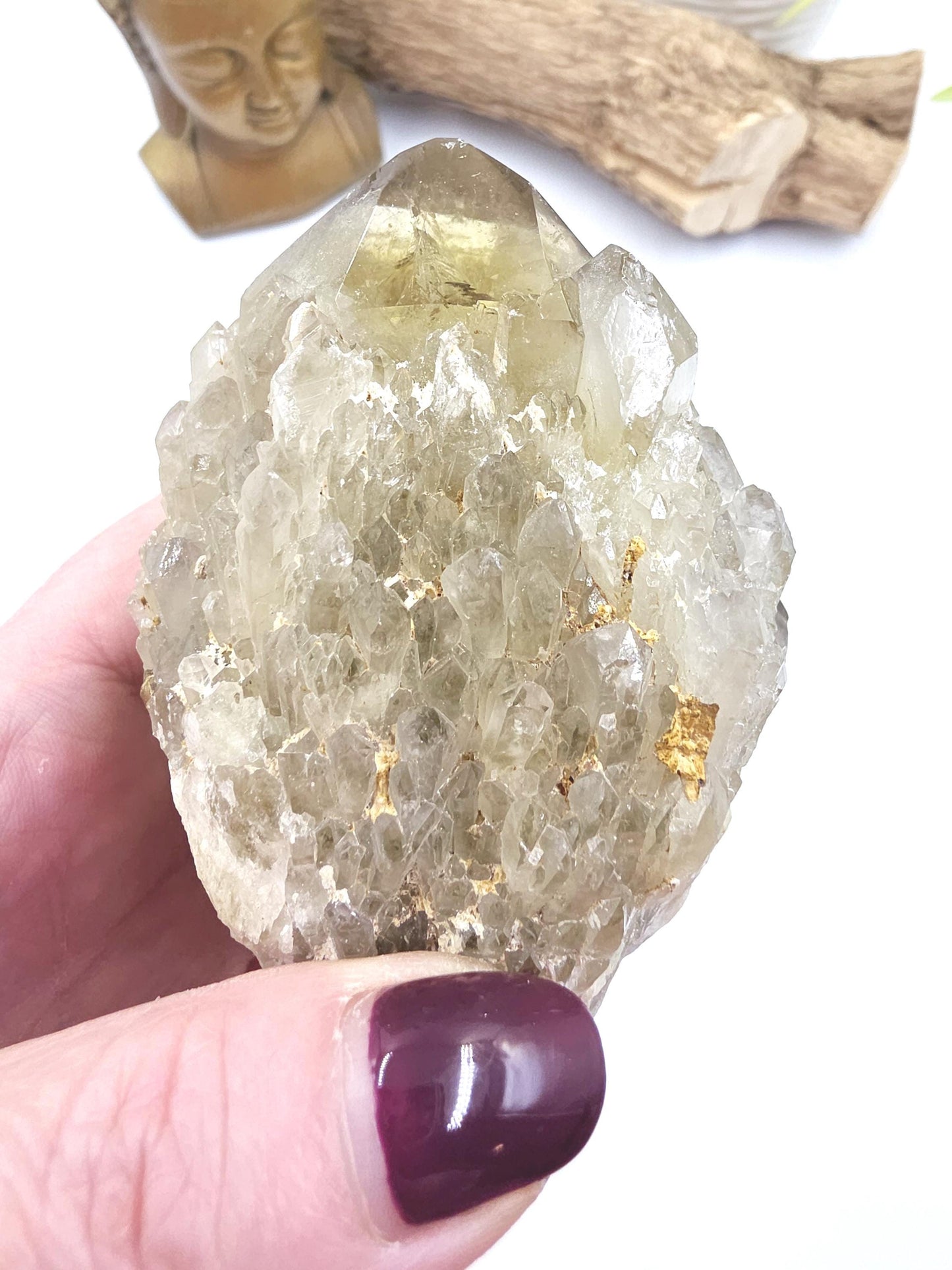 Raw Citrine Pineapple Cluster – Abundance, Joy & High-Vibration Solar Energy Crystal, 545g