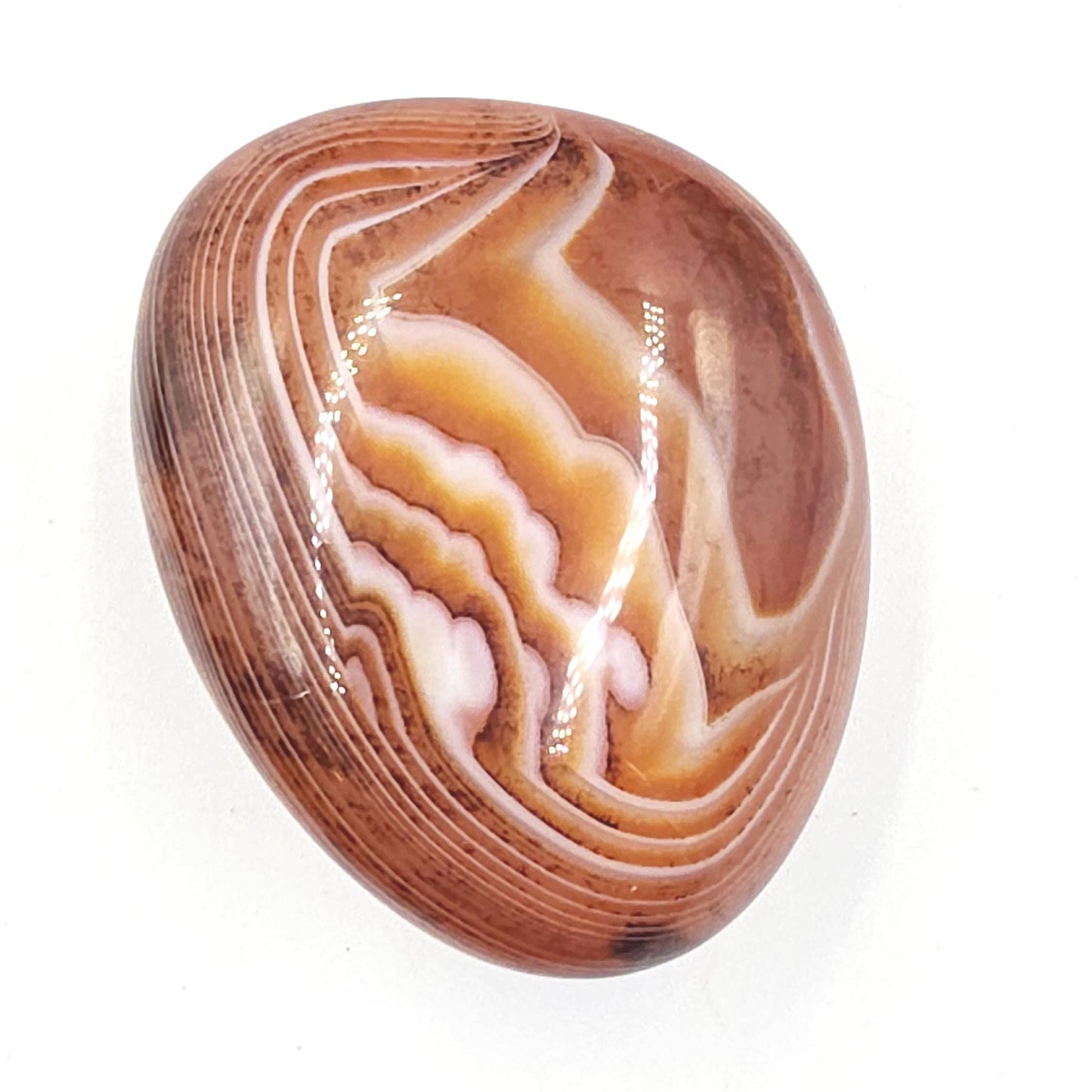 Carnelian Palm Stone - Vitality & Creative Healing Crystal - 80g