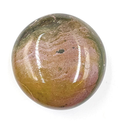 Large Round Ocean Jasper Palm Stone – Emotional Balance, Nurturing & Earth–Ocean Healing Crystal, 120g