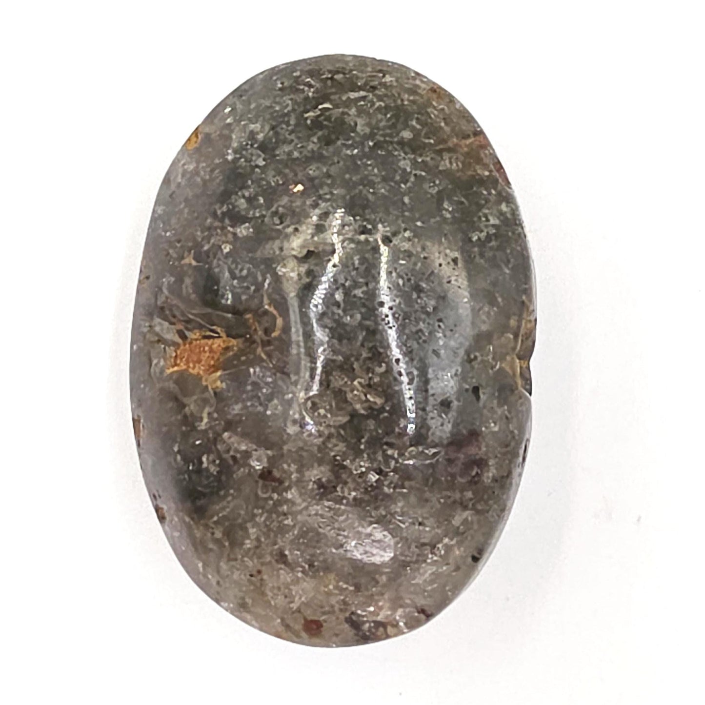 Garden Quartz (Lodolite) Palm Stone – Manifestation, Clarity & Inner Journey Healing Crystal, 50g