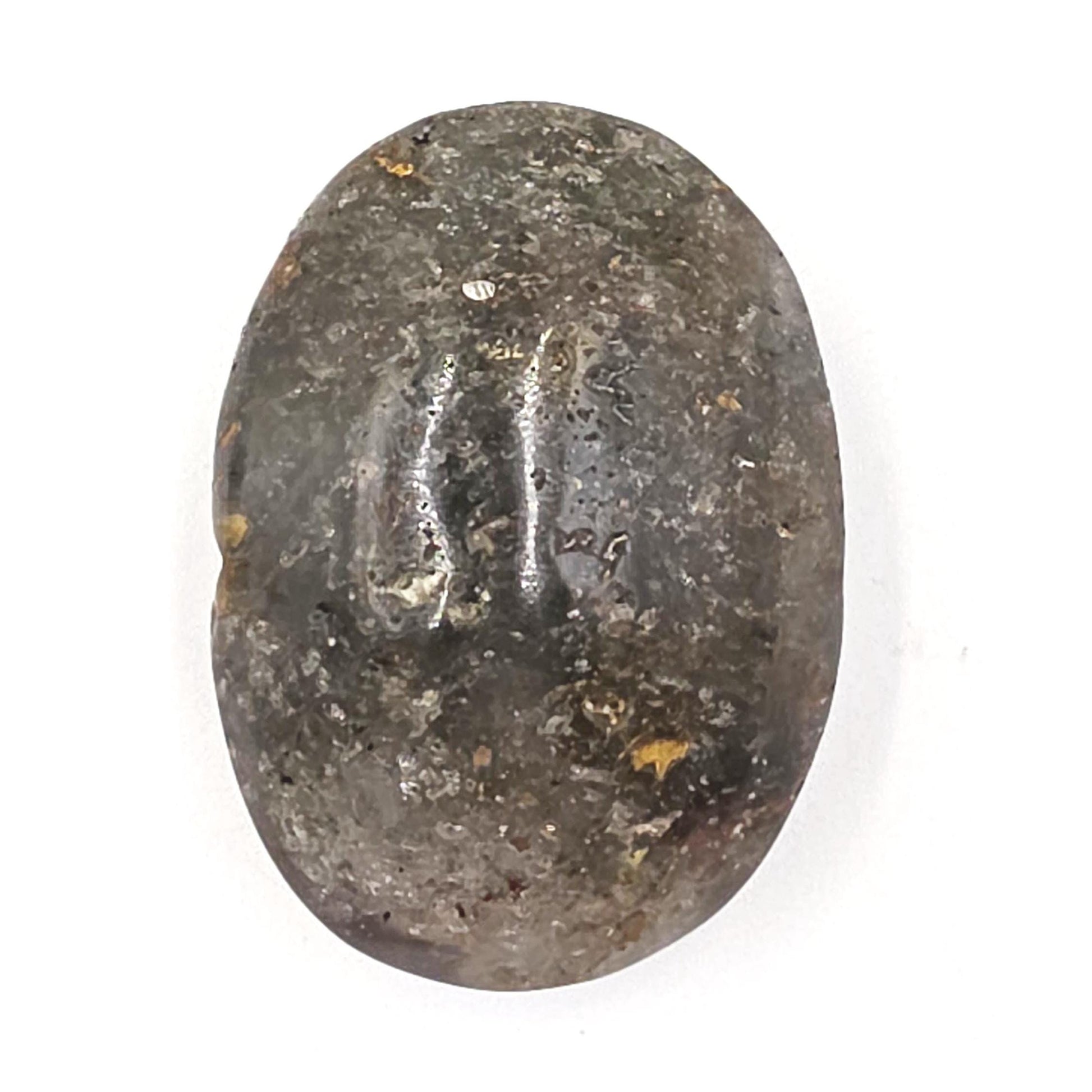 Garden Quartz (Lodolite) Palm Stone – Manifestation, Clarity & Inner Journey Healing Crystal, 50g