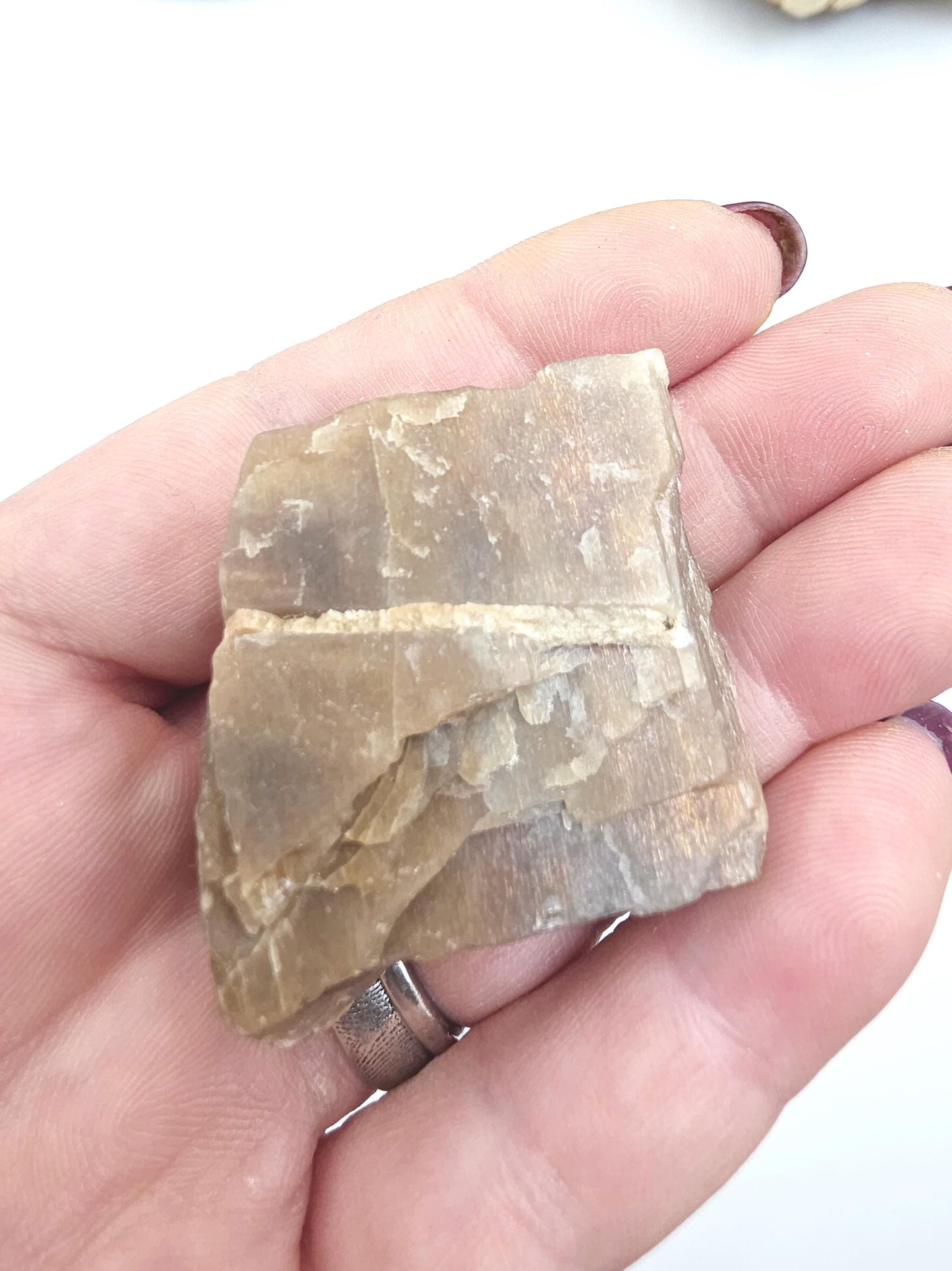 Raw Skeletal Moonstone Specimen – Intuition, Feminine Energy & Lunar Wisdom Crystal, 35g