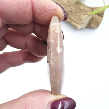 Little Flower Agate (Sakura) Palm Stone - Growth, Creativity & Emotional Healing Crystal, 25g