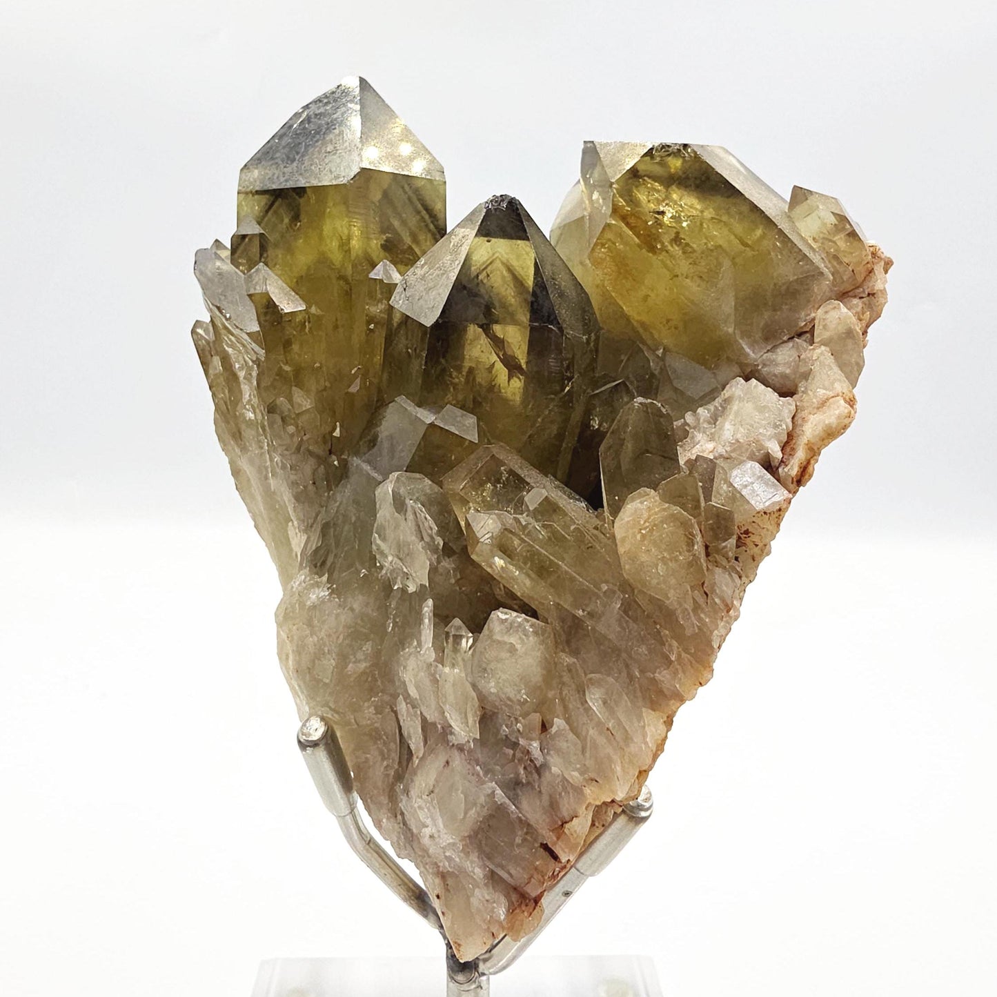 Raw Citrine Cluster with Stand – Abundance, Positivity & Uplifting Solar Energy Crystal, 435g