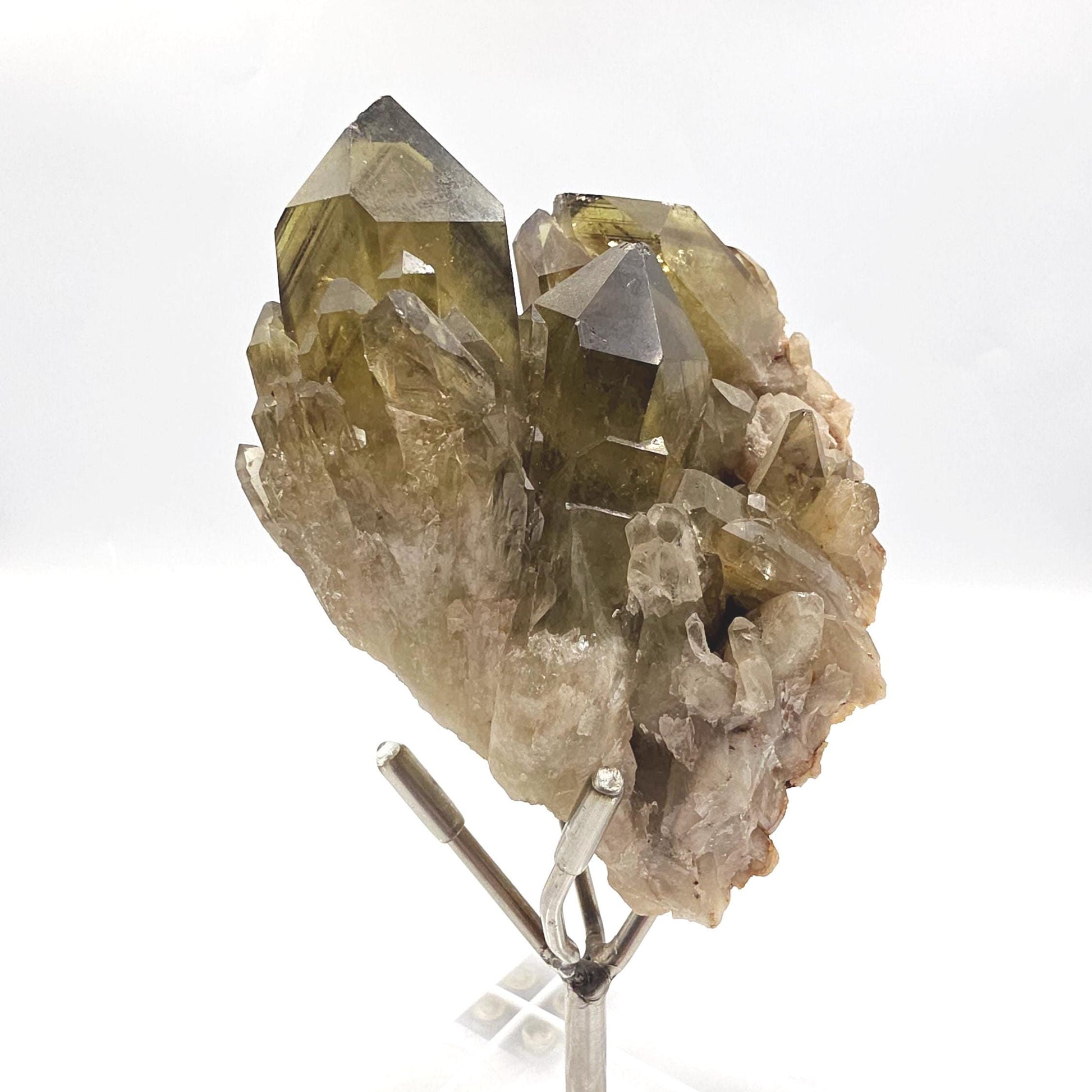 Raw Citrine Cluster with Stand – Abundance, Positivity & Uplifting Solar Energy Crystal, 435g