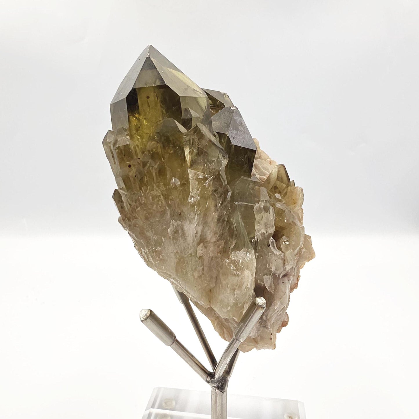Raw Citrine Cluster with Stand – Abundance, Positivity & Uplifting Solar Energy Crystal, 435g