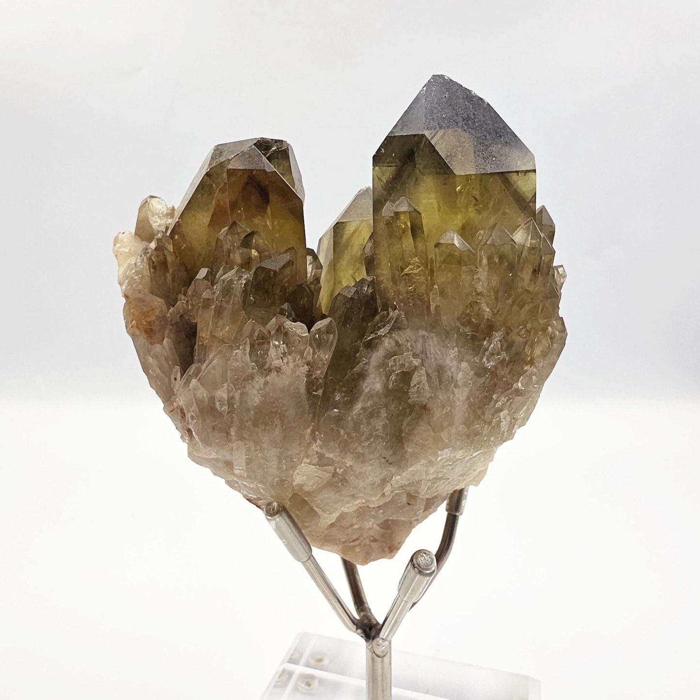 Raw Citrine Cluster with Stand – Abundance, Positivity & Uplifting Solar Energy Crystal, 435g