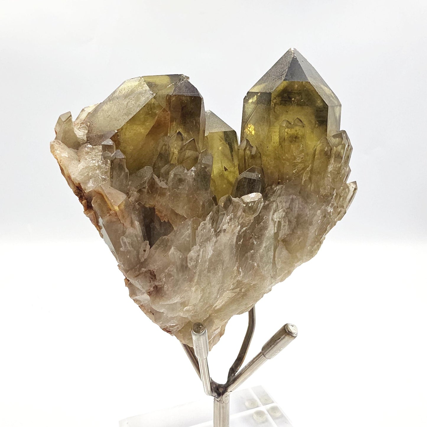 Raw Citrine Cluster with Stand – Abundance, Positivity & Uplifting Solar Energy Crystal, 435g