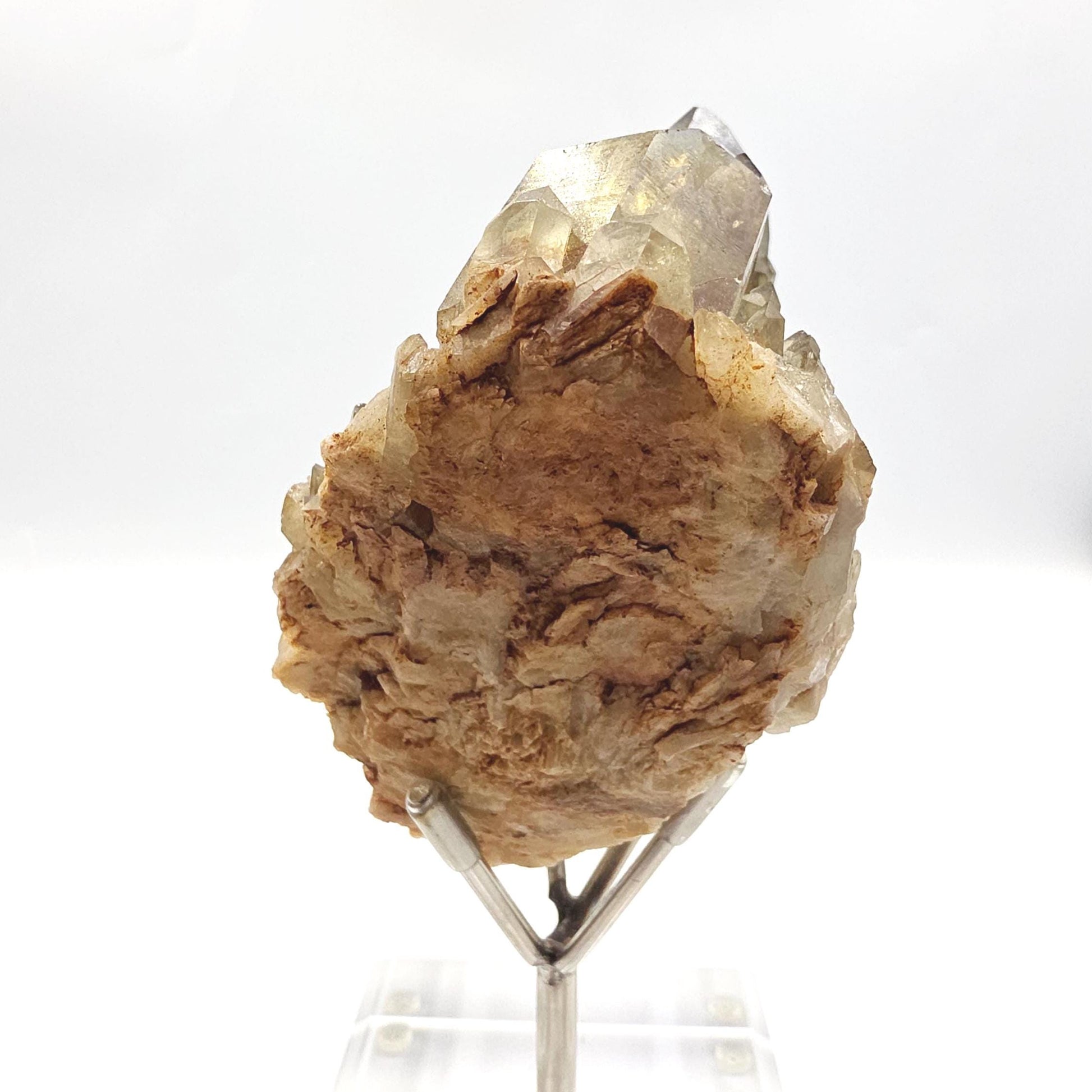 Raw Citrine Cluster with Stand – Abundance, Positivity & Uplifting Solar Energy Crystal, 435g