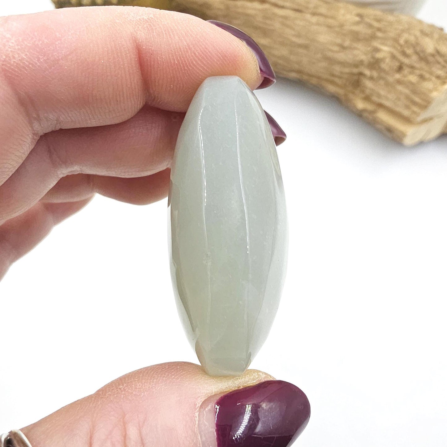 Green Moonstone Palm - Heart Chakra & Emotional Balance Healing Crystal, 50g
