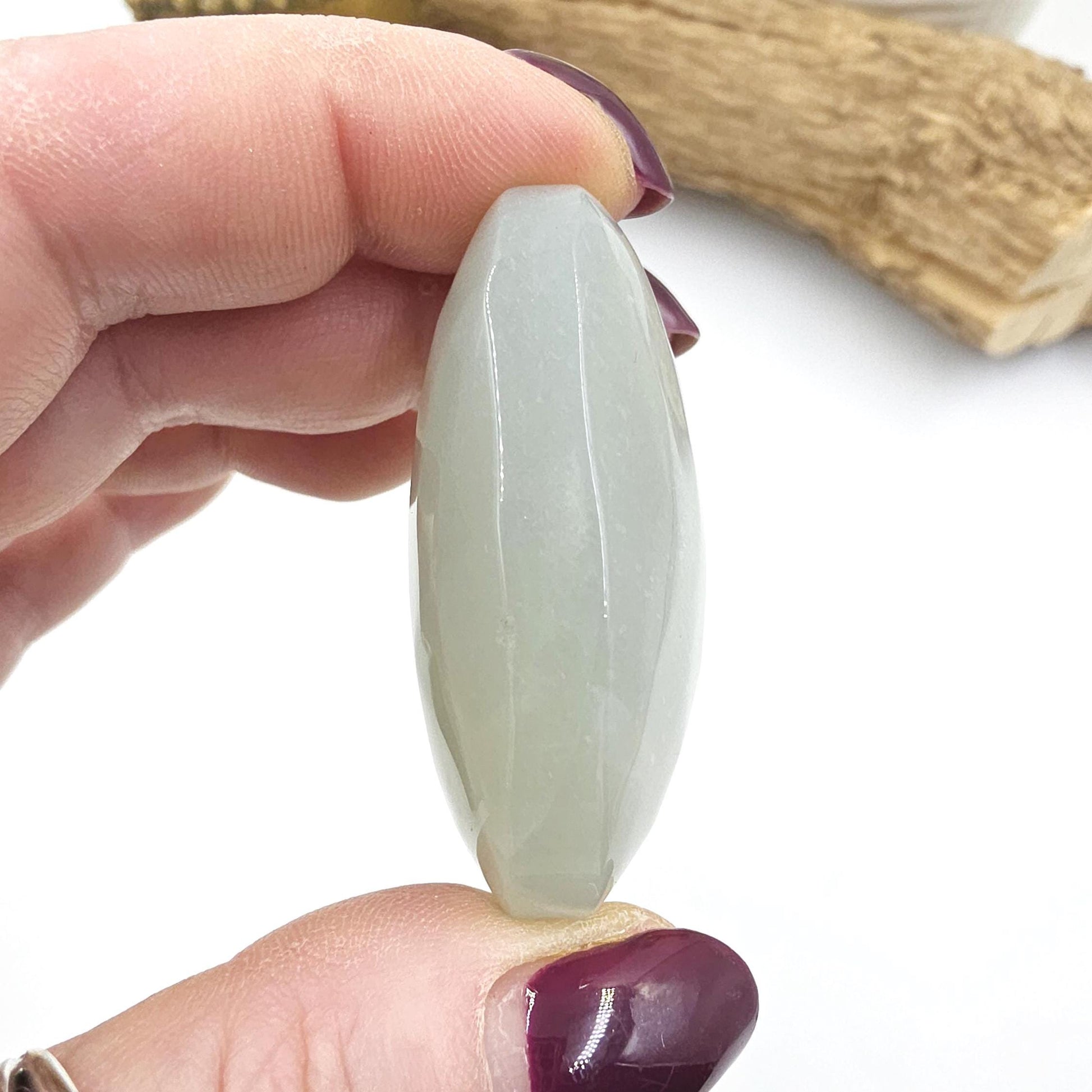Green Moonstone Palm - Heart Chakra & Emotional Balance Healing Crystal, 50g