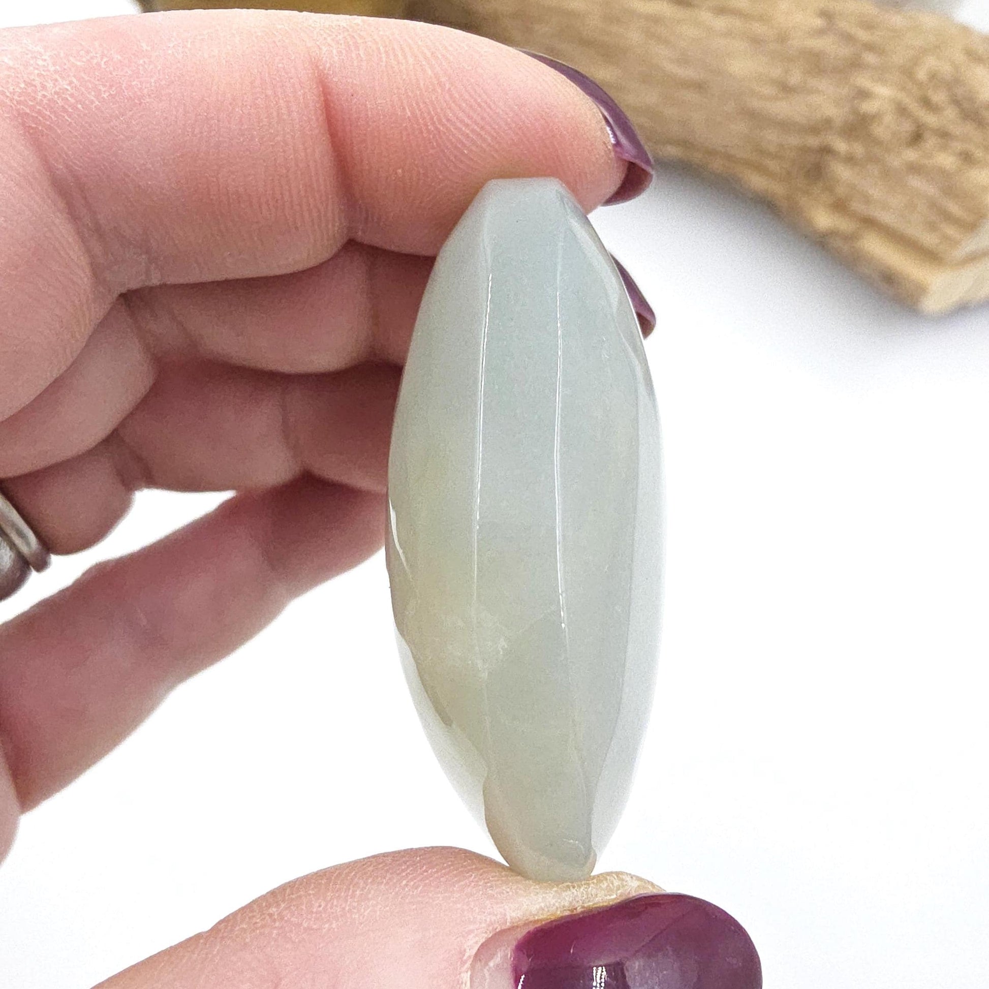 Green Moonstone Palm - Heart Chakra & Emotional Balance Healing Crystal, 50g