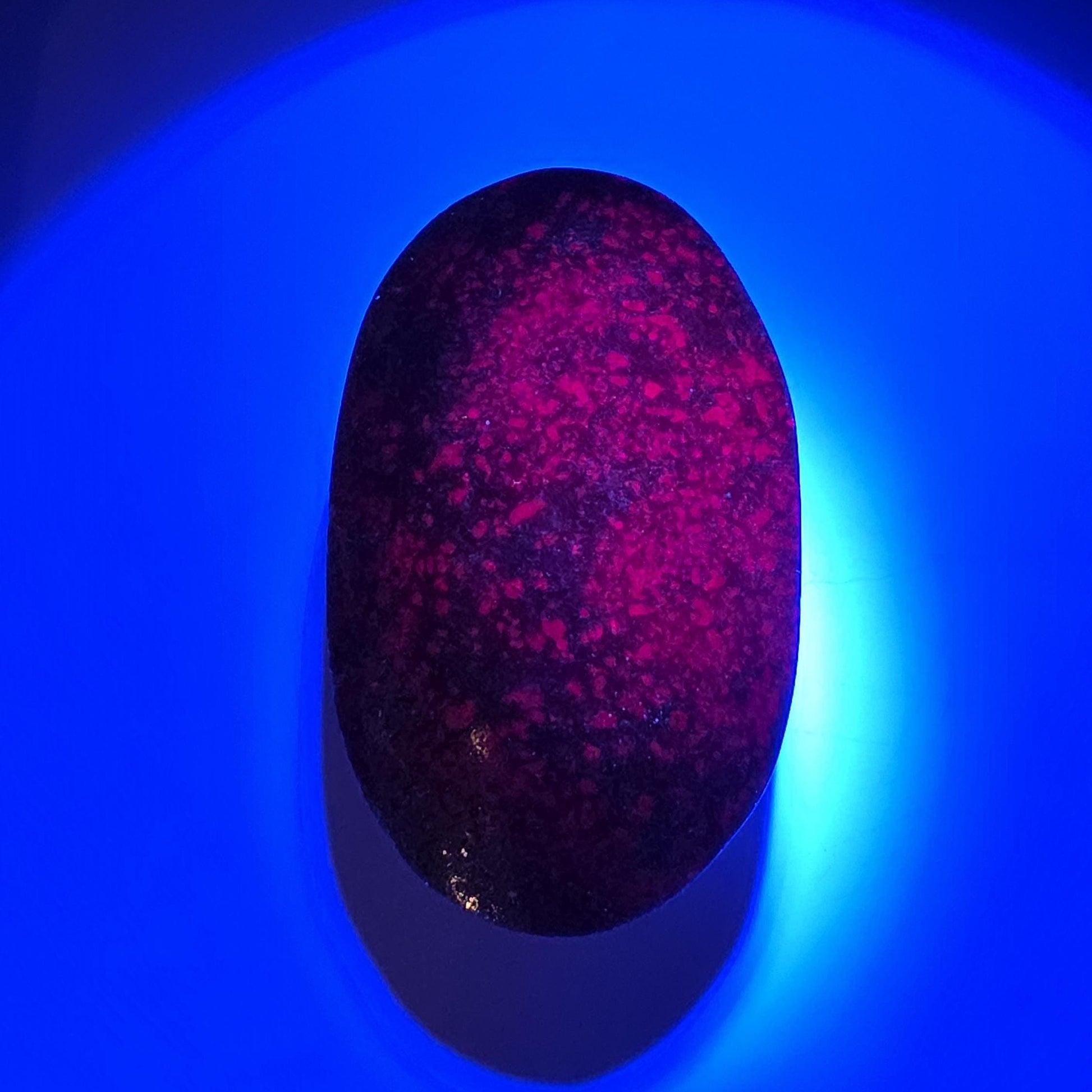 Large Ruby in Fuchsite Palm Stone (UV Reactive) – Heart Healing, Strength & Emotional Balance Crystal, 145g