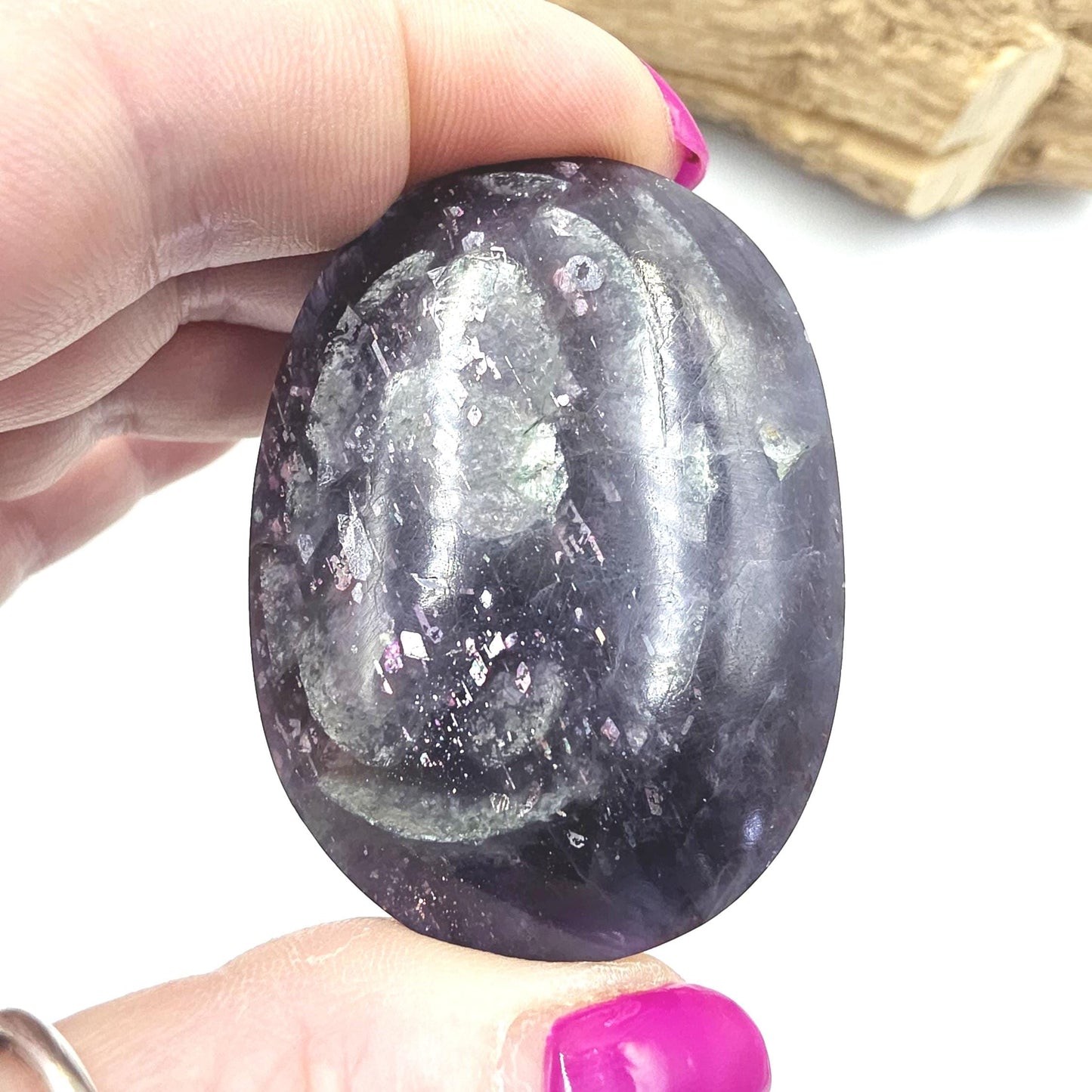 Cordierite (Iolite) Palm Stone – Intuition, Insight & Third Eye Chakra Crystal, 50g
