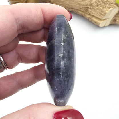 Iolite (Cordierite) Palm Stone – Intuition, Insight & Third Eye Chakra Crystal, 65g