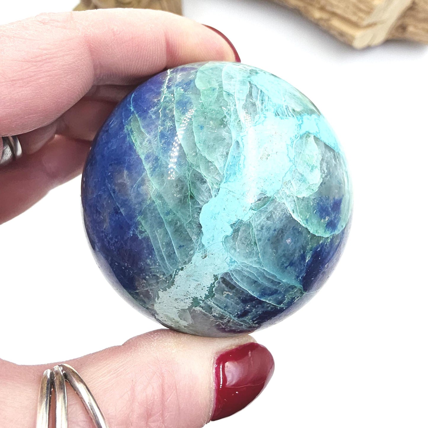 Large Quantum Quattro Sphere – Emotional Healing, Heart Chakra Balance & Spiritual Growth Crystal, 86mm