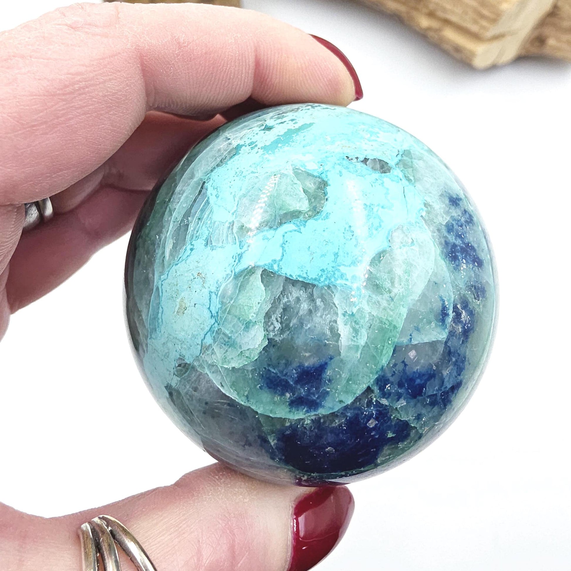 Large Quantum Quattro Sphere – Emotional Healing, Heart Chakra Balance & Spiritual Growth Crystal, 86mm