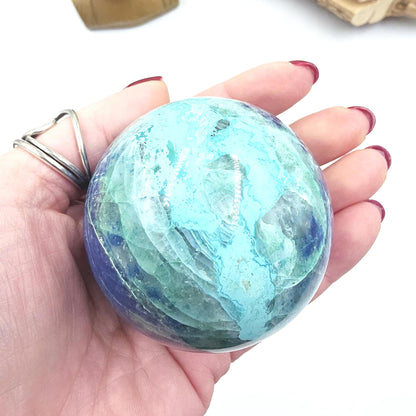 Large Quantum Quattro Sphere – Emotional Healing, Heart Chakra Balance & Spiritual Growth Crystal, 86mm