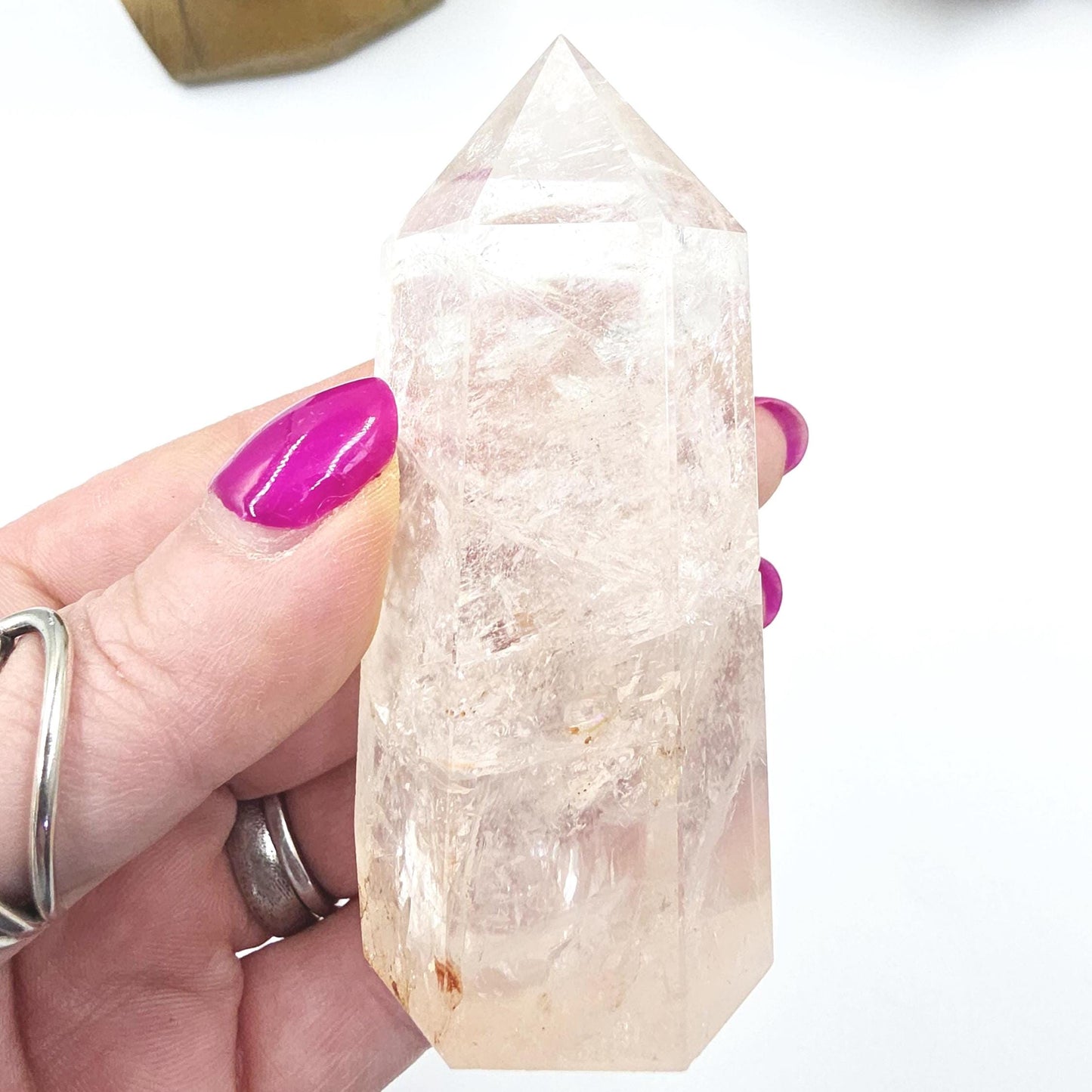 Pink Himalyan Quartz Tower – Heart Chakra, High Vibration & Spiritual Awakening Crystal, 145g