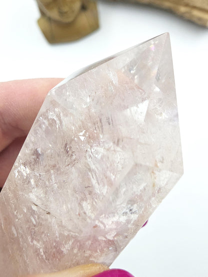 Pink Himalyan Quartz Tower – Heart Chakra, High Vibration & Spiritual Awakening Crystal, 145g