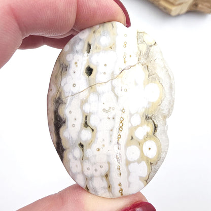 Orbicular Ocean Jasper Palm - Joy & Renewal Healing Crystal, 65g