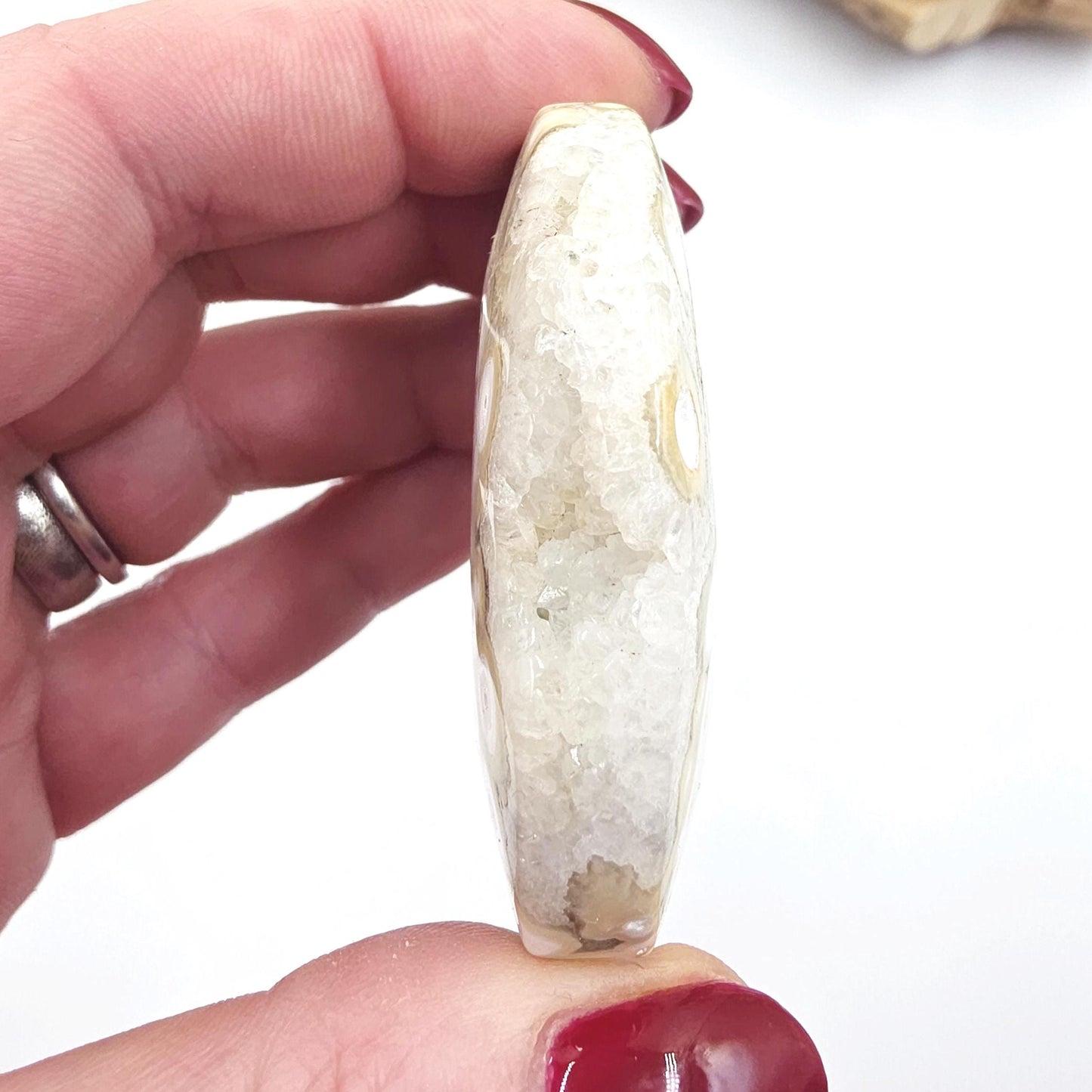 Orbicular Ocean Jasper Palm - Joy & Renewal Healing Crystal, 65g