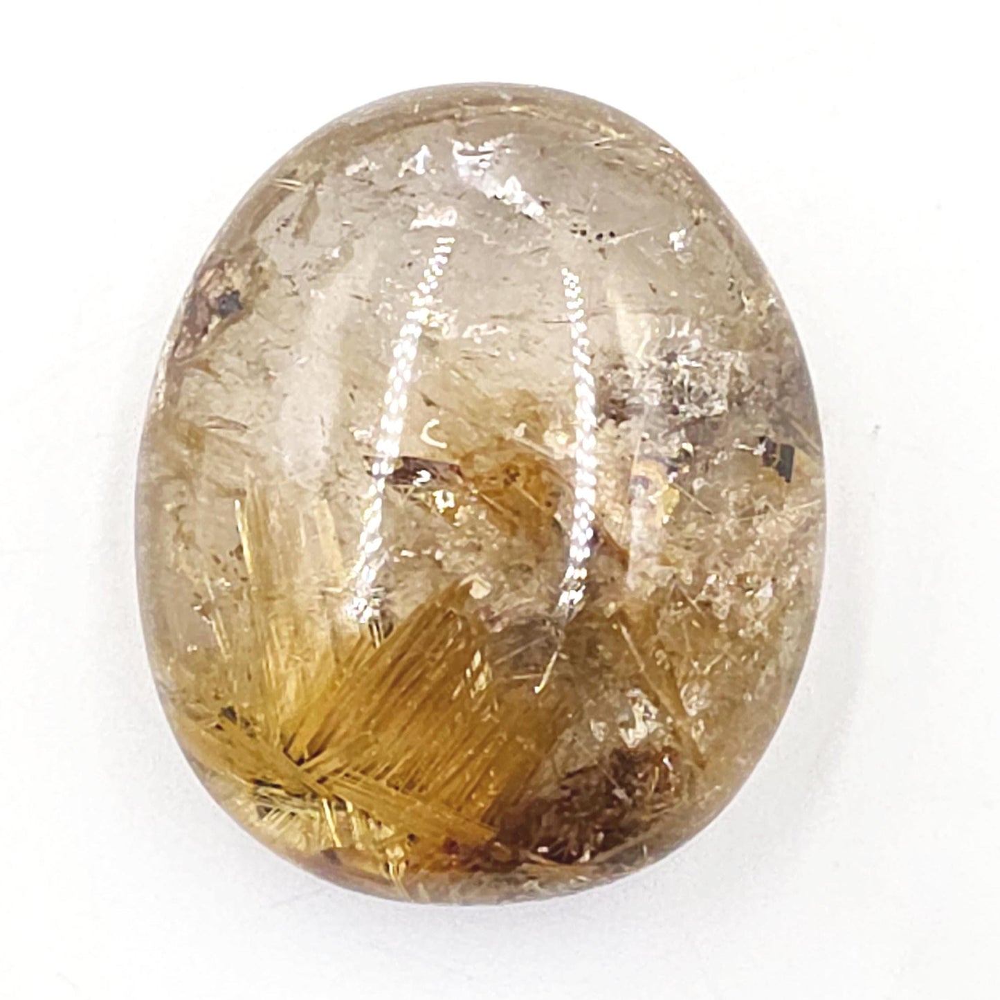 Golden Rutile Palm Stone – Manifestation, Clarity & High-Vibration Energy Crystal, 65g