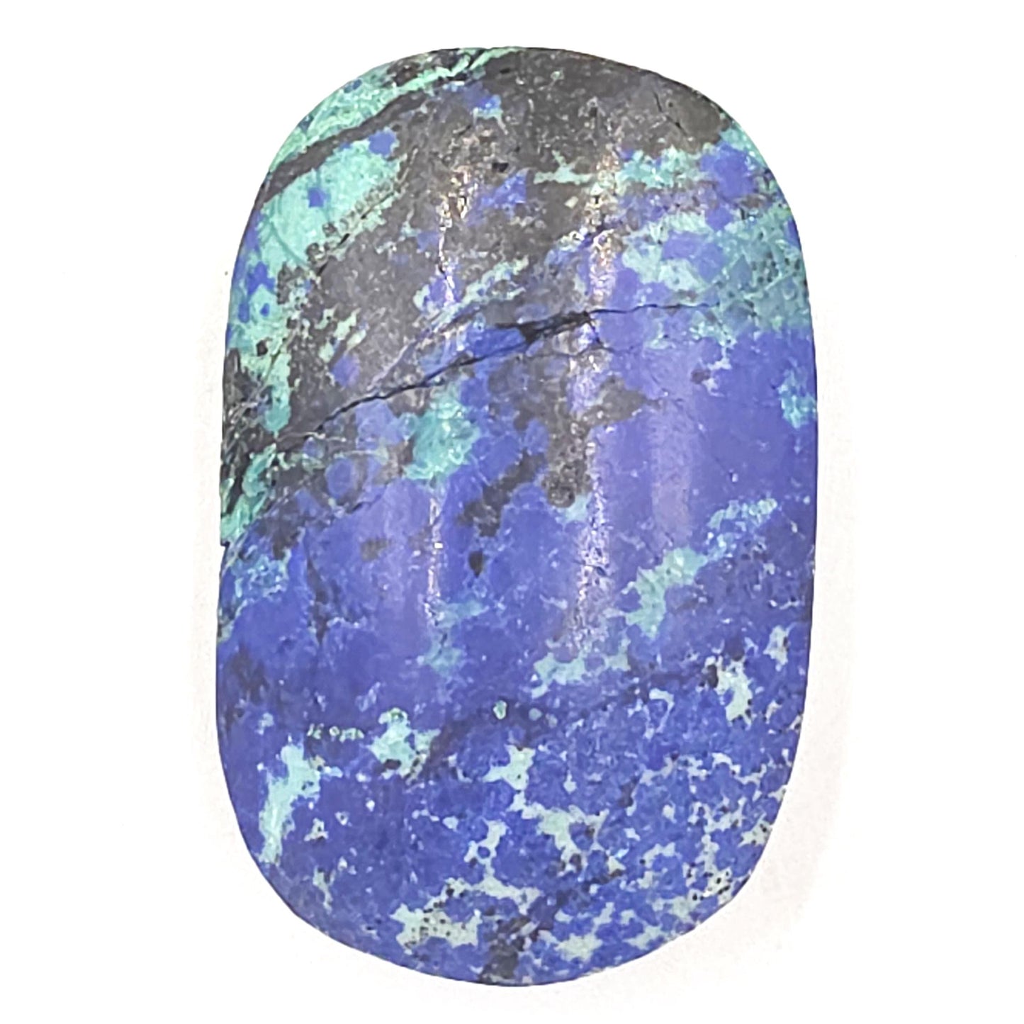 Rare Azurite Palm Stone - Intuition & Spiritual Insight Third Eye Chakra Crystal - 50g