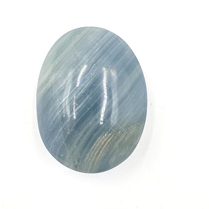 Blue Onyx Palm Stone – Calm, Strength & Throat Chakra Energy Crystal, 85g