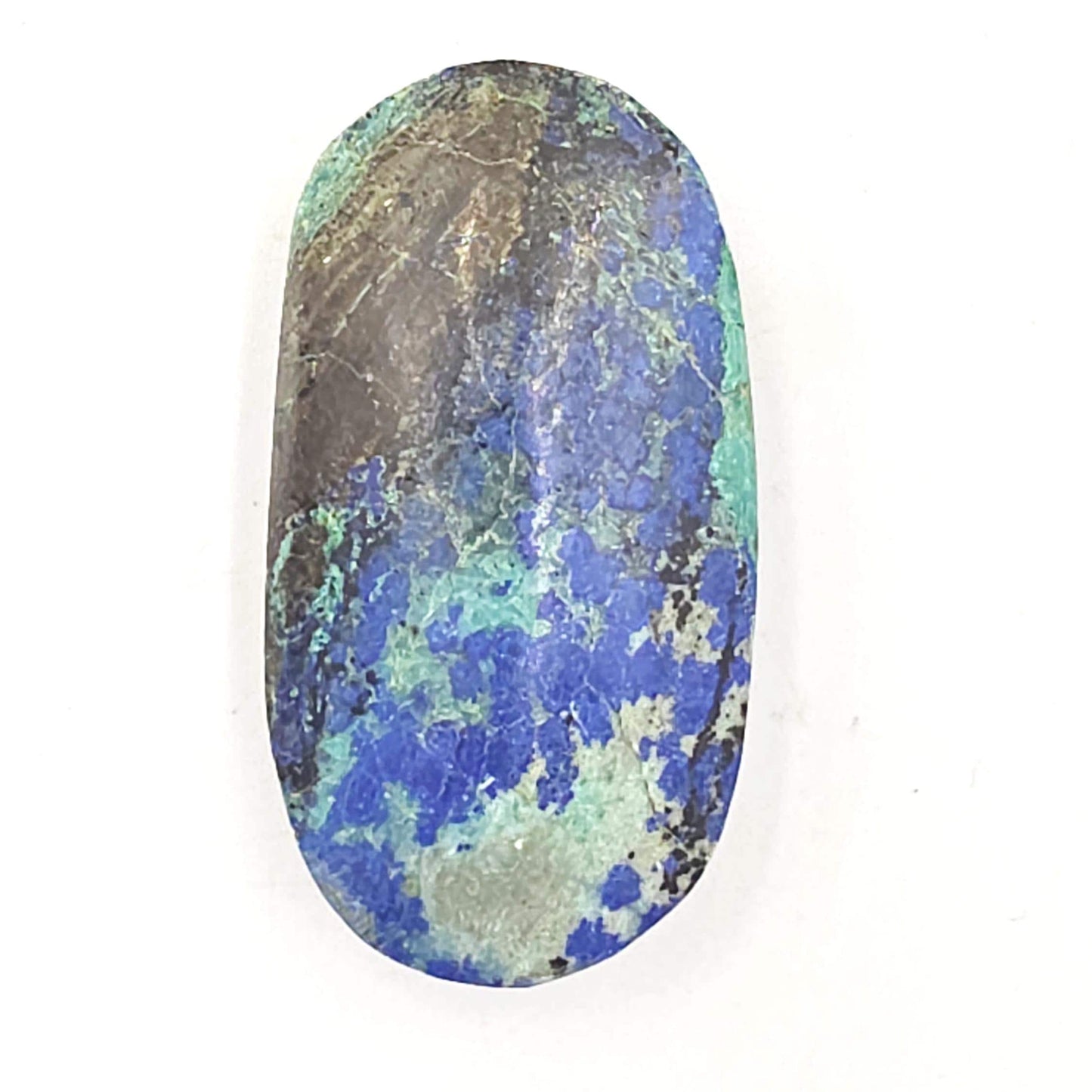 Little Rare Azurite Palm Stone - Intuition & Spiritual Insight Third Eye Chakra Crystal - 35g