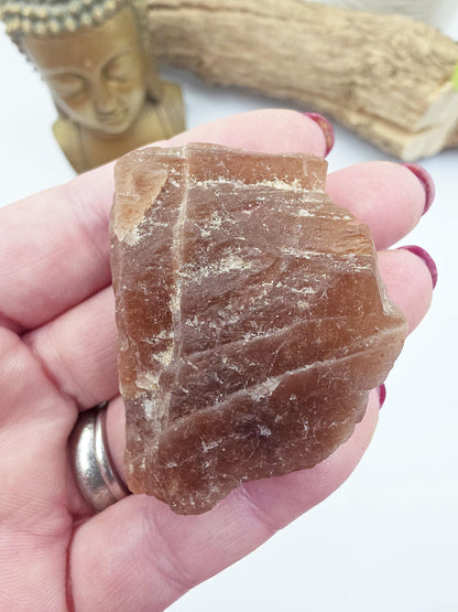 Sparkly Raw Sunstone Specimen – Joy, Confidence & Positive Energy Natural Crystal Piece, 60g