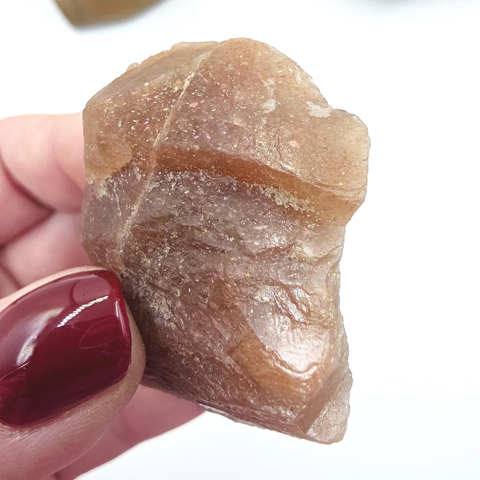 Sparkly Raw Sunstone Specimen – Joy, Confidence & Positive Energy Natural Crystal Piece, 60g