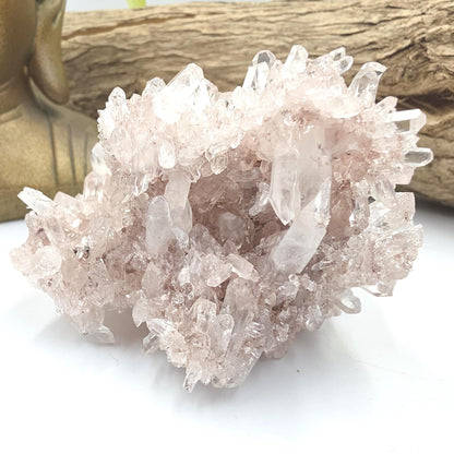 Rare Sparkly Pink Lemurian Quartz Cluster – Spiritual Awakening, Healing & Energy Amplification Crystal, 275g