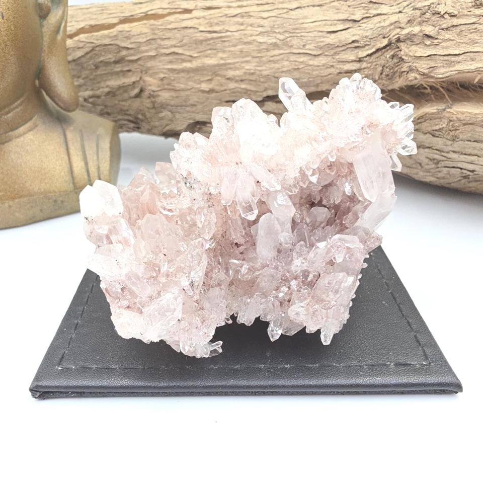 Rare Sparkly Pink Lemurian Quartz Cluster – Spiritual Awakening, Healing & Energy Amplification Crystal, 275g