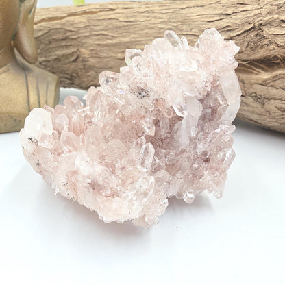 Rare Sparkly Pink Lemurian Quartz Cluster – Spiritual Awakening, Healing & Energy Amplification Crystal, 275g
