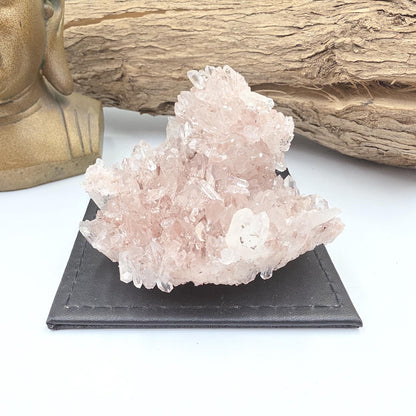 Rare Sparkly Pink Lemurian Quartz Cluster – Spiritual Awakening, Healing & Energy Amplification Crystal, 275g