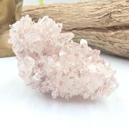 Rare Sparkly Pink Lemurian Quartz Cluster – Spiritual Awakening, Healing & Energy Amplification Crystal, 275g