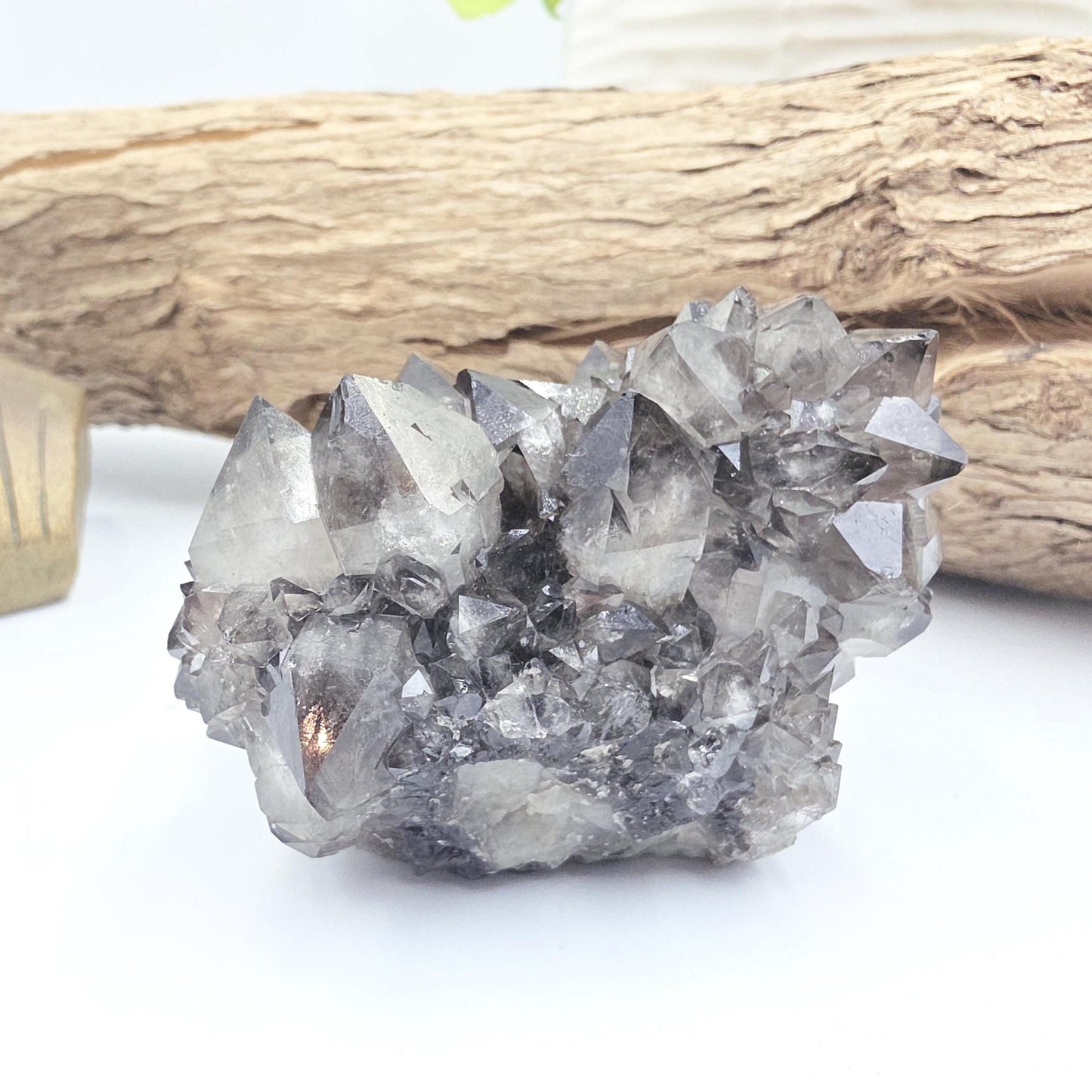 Large Rare Black Spirit Quartz Cluster - Protective & Spiritual Growth Crystal - 235g