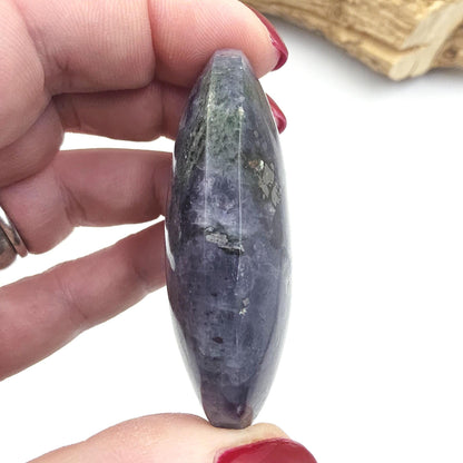 Iolite (Cordierite) Palm Stone – Intuition, Insight & Third Eye Chakra Crystal, 65g