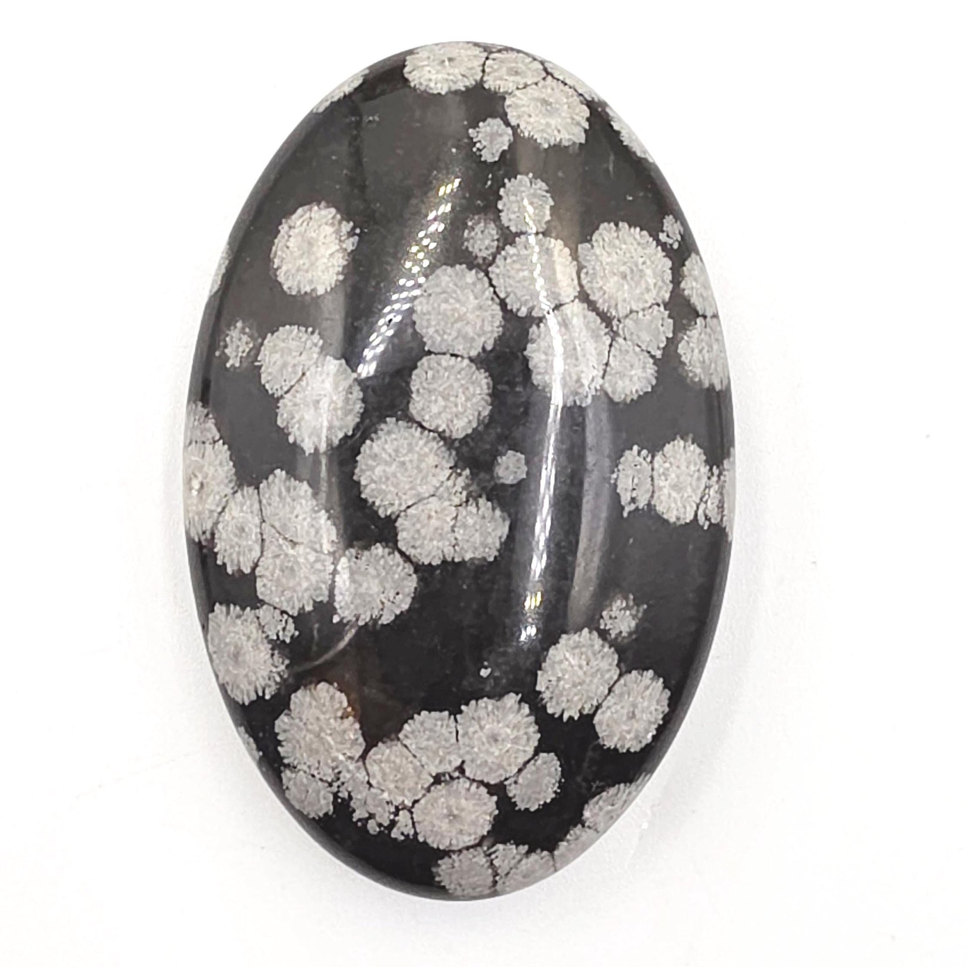Snowflake Obsidian Palm Stone – Grounding, Protection & Emotional Balance Crystal, 40g