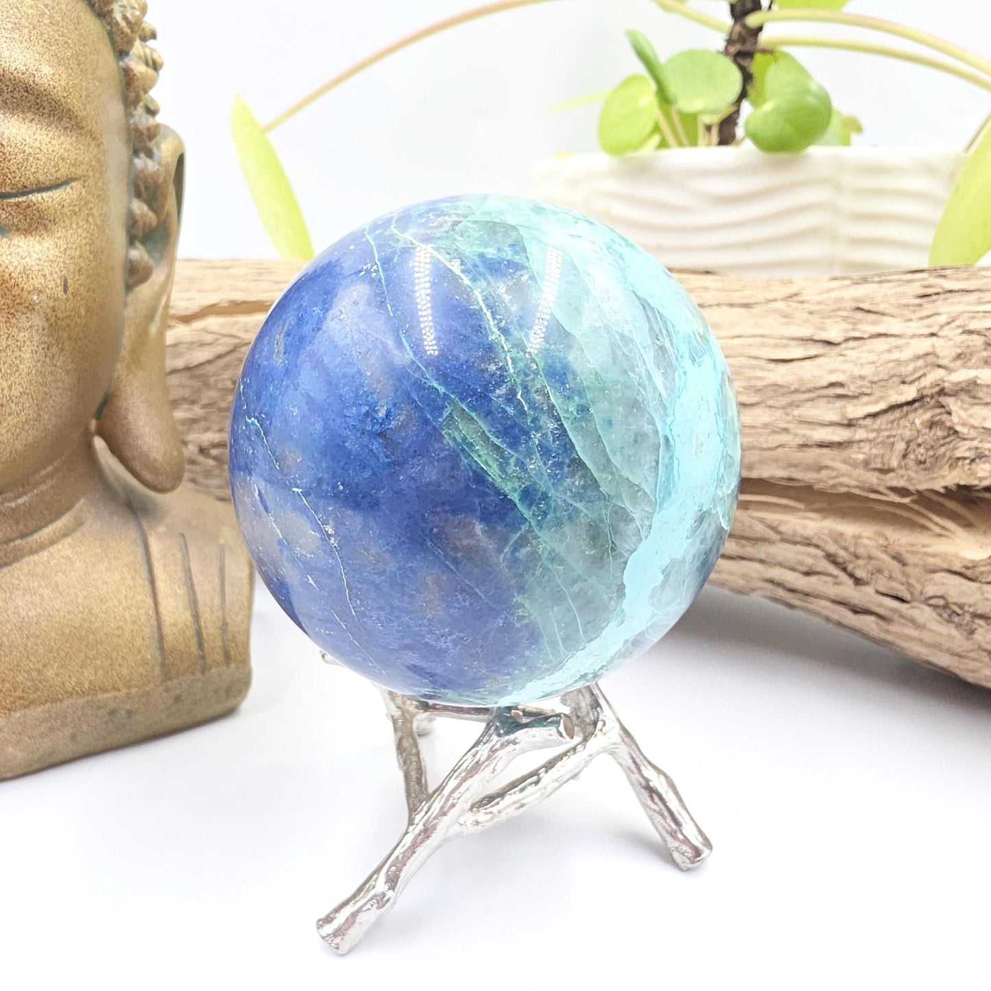 Large Quantum Quattro Sphere – Emotional Healing, Heart Chakra Balance & Spiritual Growth Crystal, 86mm